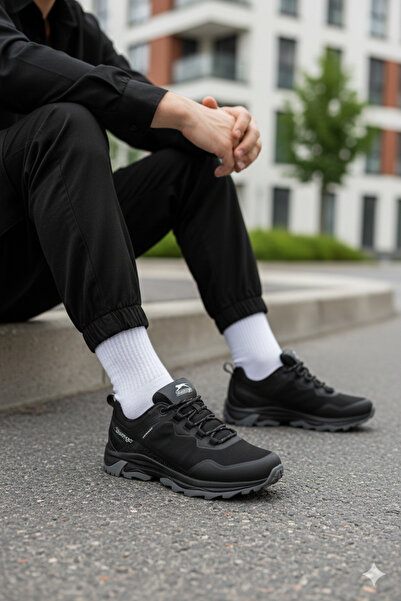 Slazenger Pantofi pentru bărbați din seria Premium İthl, impermeabili, pentru stil de viață, cizme negre