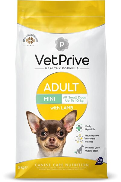 VetPrive vet prive Mini Ve Küçük Irk Yetişkin Köpek Maması Kuzu Etli 8 kg