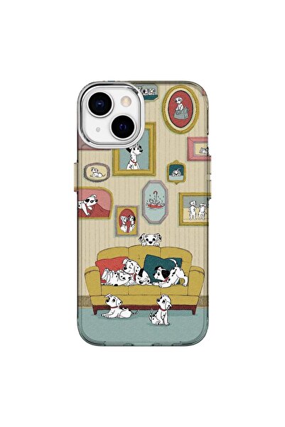 Turkuaz Luxury Silicone Case with Dalmatian Family Design Compatible with iPhone 13