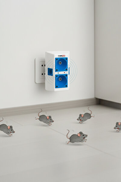 yusa stores TP-100 Ultrasonik Fare ve Haşere Kovucu | Elektronik Böcek Kemirgen Savar 150 m²