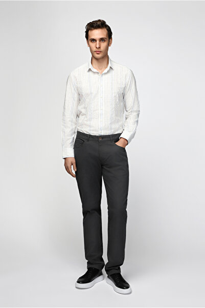 Kiğılı 6 بنطلون قماش قياسي بقصة عادية قماش قابل للتمدد / بنطلون تشينو