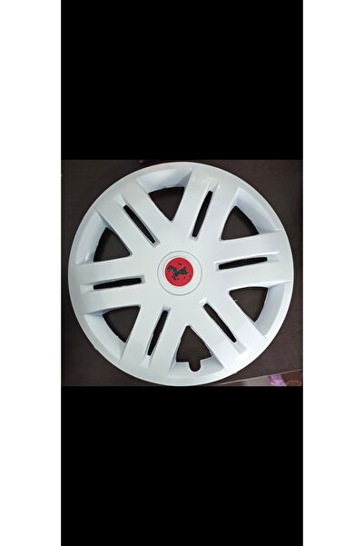 Universal 16"inç Renault Megane Uyumlu Beyaz Jant Kapağı 4'lü Takım Amblem Hediyeli