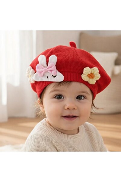 GlassySKY (0-3 ani) Pălărie drăguță de iepuraș pictor tricotată pălărie de ia...
