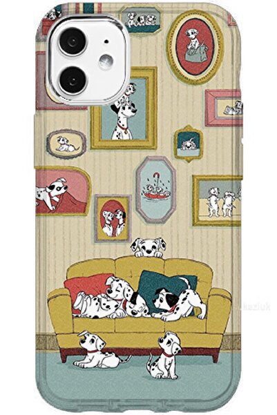 Turkuaz iPhone 11 Compatible Dalmatian Family Luxury Silicone Case
