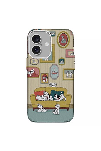 Turkuaz غطاء سيليكون فاخر متوافق مع آيفون 16 بتصميم عائلة الدلماسية