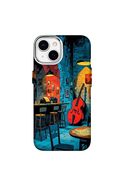 Turkuaz iPhone 13 Compatible Cello Design Luxury Silicone Case