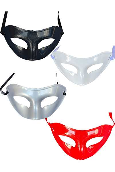 TanOzel 4'lü Karışık Renk Venedik Balo Maskesi Seti - Yılbaşı, Parti ve Kostüm Maskeleri