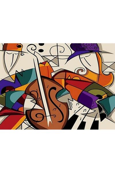 wombhobby Picasso 2 Sayılarla Boyama Seti 80x100 cm Çerçeveli (Kasnağa ) Gerili