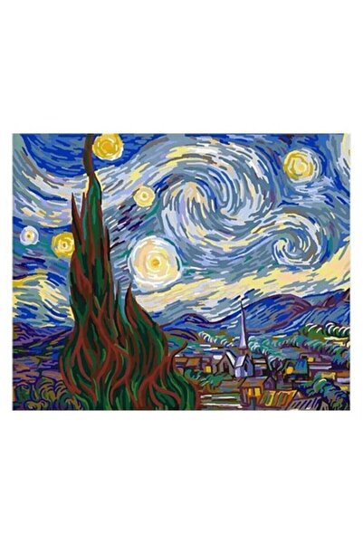 wombhobby Van Gogh Yıldızlı Geceler Sayılarla Boyama Seti 60x75 Cm Çerçeveli ...