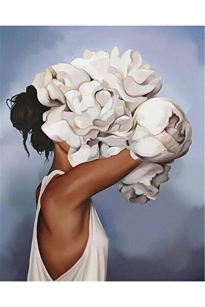 wombhobby Çiçeklenmek 3 Sayılarla Boyama Seti(50x65 Cm Tuval Şasesine Gerili)