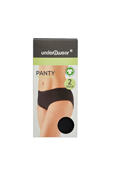 Underwear سراويل داخلية نسائية من Panty Slip مكونة من قطعتين باللون الأسود مق...