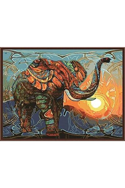 wombhobby Fil Sayılarla Boyama Seti 60x75 Cm (TUVALE GERİLİ)