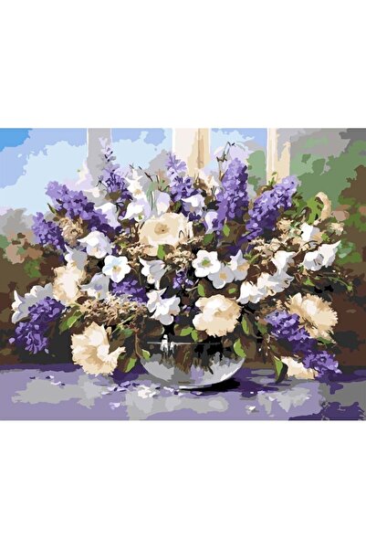 wombhobby Mor Ile Beyazın Dansı Sayılarla Boyama Seti 40x50 Cm Çerçeveli (Kas...