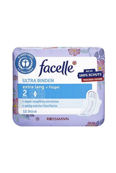 Facelle Ultra Extra Long Wing Pad 12 Pieces