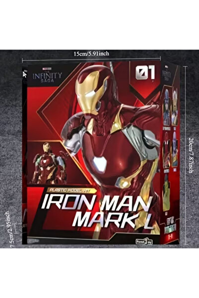 Shem Iron Man Demir Adam MK1 Klasik Montajlı Action Figure Toplama Modeli Birleştirme 15.5 Cm