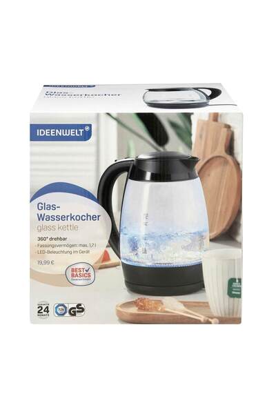 İdeen Welt Ideenwelt Cam Kettle 1.7 Litre