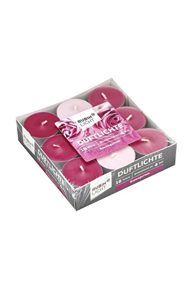 Rubinlicht 18'li Gül Temalı Tealight Seti, Şık ve Aromatik Mumlar