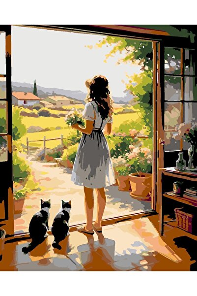 wombhobby Cennette Bir Yer Sayılarla Boyama Seti 50x65 Cm Çerçeveli (Kasnağa ...