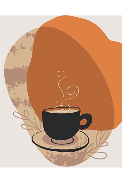 wombhobby Cofee Sayılarla Boyama Seti 30x40 Cm (tuvale Gerili)