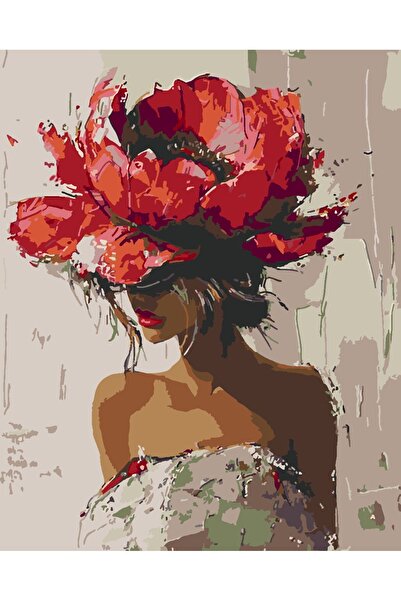 wombhobby Kırmızılanmak Boyama Seti 60x75 Cm (TUVALE GERİLİ)