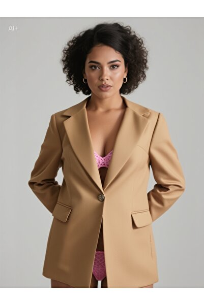 modayiğit Camel kadın blazer ceket
