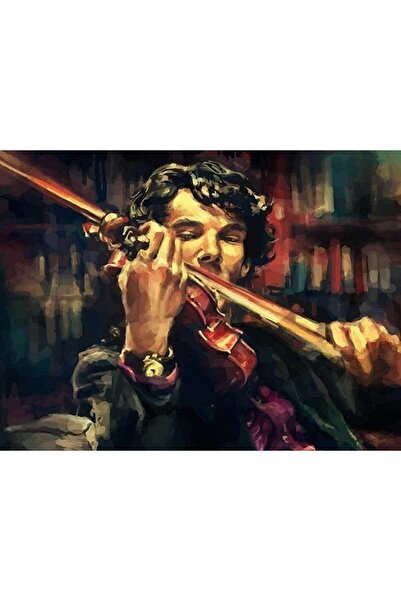 wombhobby Sherlock Sayılarla Boyama Seti(40x50 Cm Tuval Şasesine Gerili)