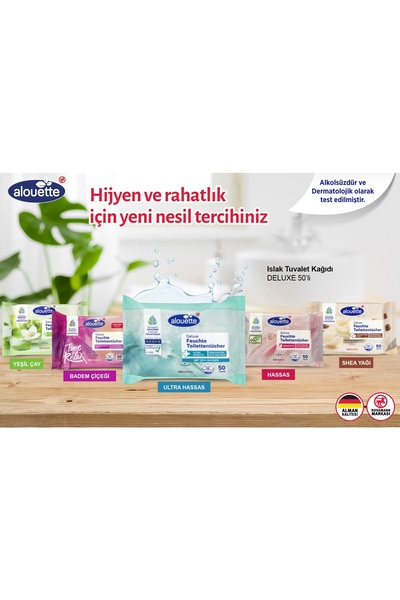 alouette Islak Tuvalet Kağıdı Shea Yağlı 50'li Tuvalet Kağıdı
