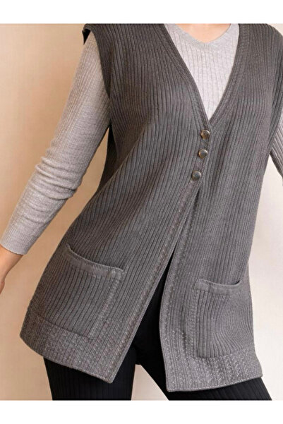 TEK Vestă pentru mamă Mercerized Single Knitwear - Detaliu împletitură de păr...