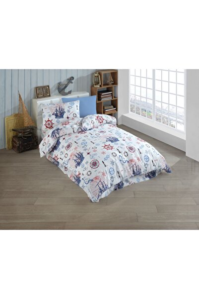 Alize Single Flat Elasticless Sheet Duvet Cover Set for Young Children's Room