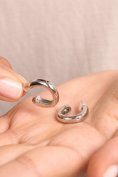 Elika Silver أقراط مجوهرات نسائية موديل Şarnel