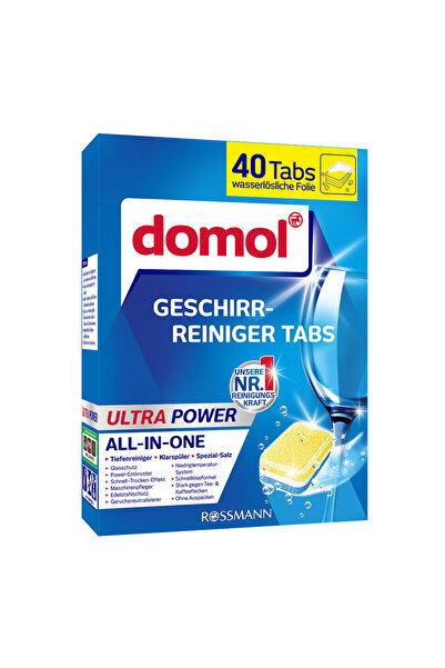 DOMOL Bulaşık Makinesi Tableti Ultra Power 3in1, 40'lı