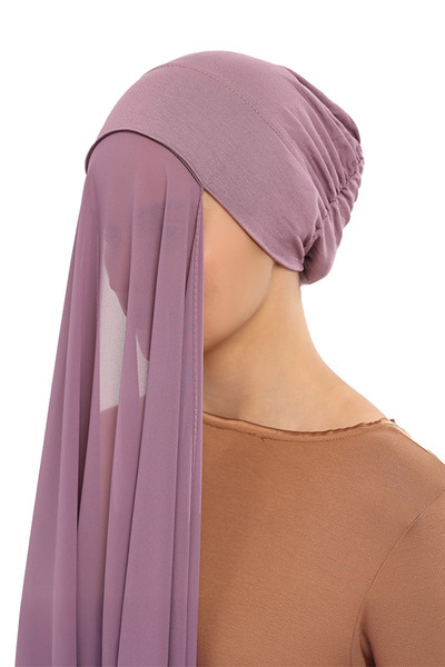 Altobeh Pregătit, practic, lux, șal elastic din șifon cu dezosare, maro deschis