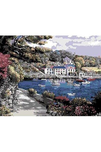 wombhobby Erguvan Korusu Sayılarla Boyama Seti 40x50 Cm Çerçeveli (Kasnağa ) ...