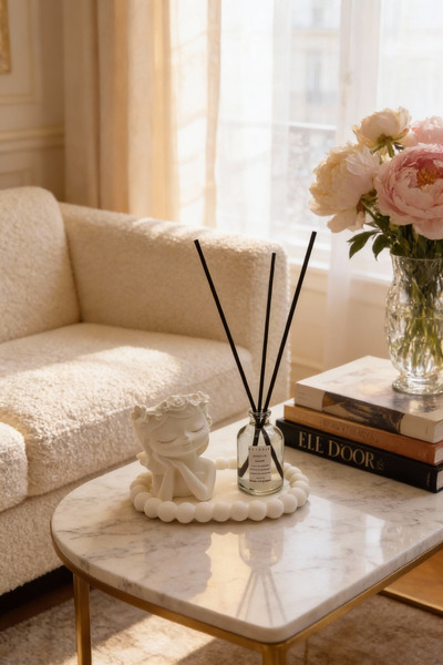 Ftrk Store Kavun Kokulu Oda Kokusu, Özel Tepsili Figürlü Cam Kavanoz Oda Kokusu