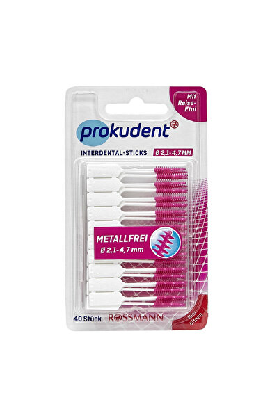 prokudent فرش واجهة بين الأسنان خالية من المعدن 2.1 - 4.7 مم 40 قطعة