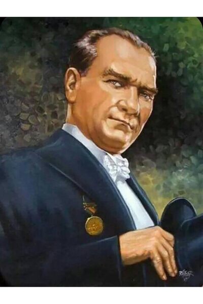 wombhobby Atatürk Sayılarla Boyama Seti 40x50 Cm Tuvale Gerili