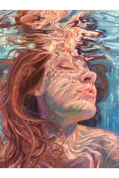 wombhobby Su Altında Sayılarla Boyama Seti 40x50 Cm Çerçeveli (Kasnağa ) Gerili