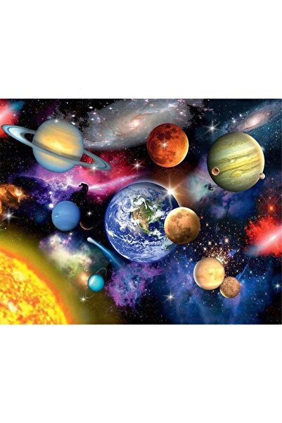 wombhobby Gezegenler Sayılarla Boyama Seti 40x50 Cm Çerçeveli (Kasnağa ) Gerili