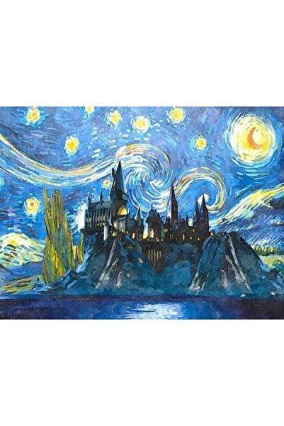 wombhobby Hoqwardslı Geceler Sayılarla Boyama Seti 60x75 Cm Çerçeveli (Kasnağ...