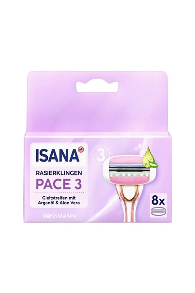 ISANA Tıraş Bıçağı 3 Bıçaklı Sistem Yedek 8'li
