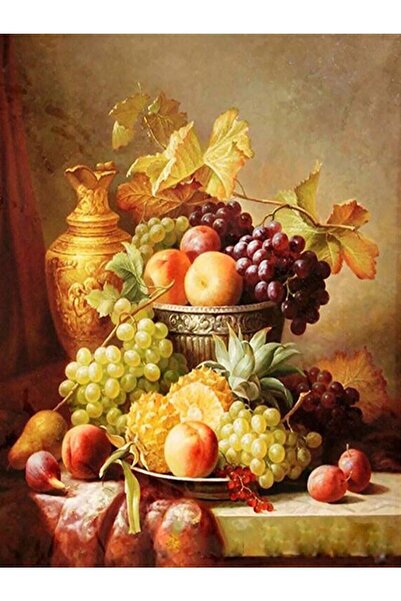 wombhobby Natürmort Sayılarla Boyama Seti 40x 50 Cm (TUVALE GERİLİ)