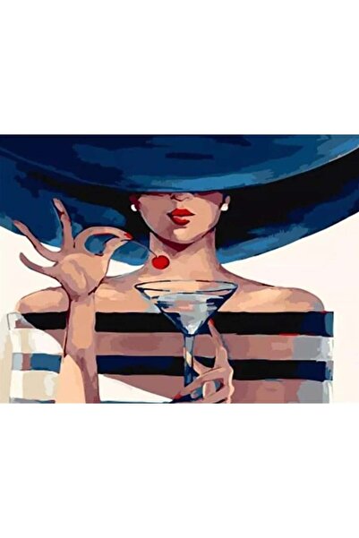 wombhobby Babam Ve Oğlum Sayılarla Boyama Seti 40x50 Çerçeveli (Kasnağa ) Gerili