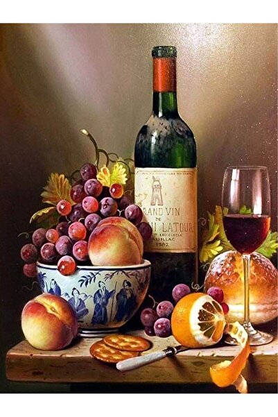 wombhobby Natürmort 2 Sayılarla Boyama Seti 40x50 Çerçeveli (Kasnağa ) Gerili