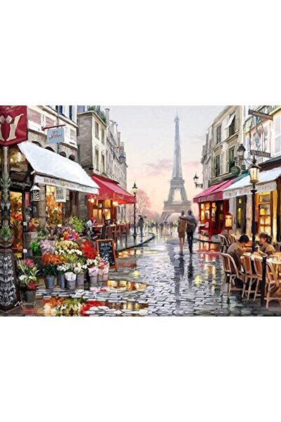 wombhobby Paris Sayılarla Boyama Seti 60x75 Cm (tuvale Gerili)