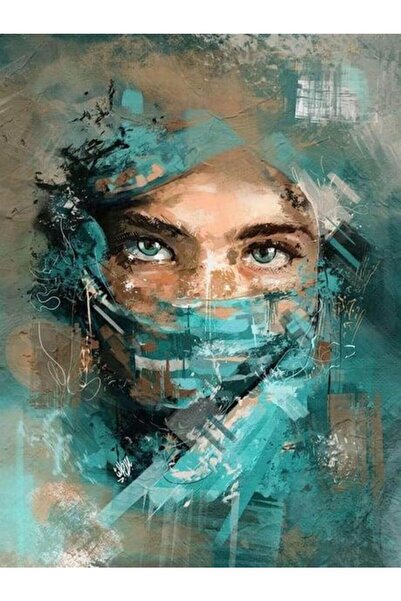 wombhobby Turkuazın Gizemi Sayılarla Boyama Seti 60x75 Cm Çerçeveli (Kasnağa ...