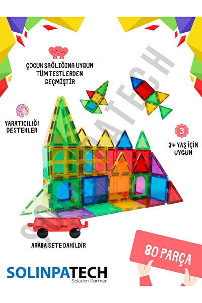 SolinpaTech Magnetic Building Blocks 40 Pieces | Magnetic Educational Toy | Intelligence and Creativity Development Set