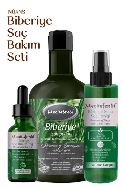 Mecitefendi Biberiye Saç Bakım Seti Nüans - Saç Dökülmesi ve Yıpranmış Saçlar...