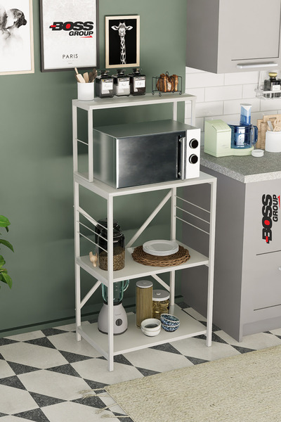 Boss Group Mutfak Bangosu Premium Çok Amaçlı Raf Dolap Düzenleyici Kahve Köşe...