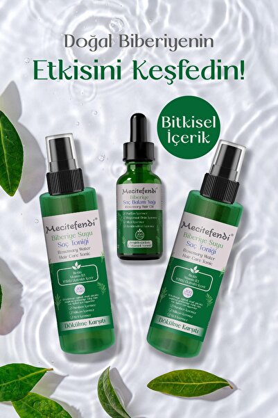 Mecitefendi Biberiye Saç Bakım Seti Bukle - Biberiye Suyu Saç Toniği 11 Ekstraktlı + Biberiye Serumu 50 ml