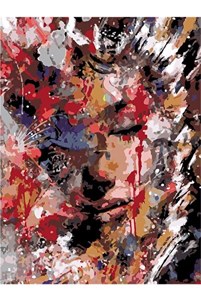 wombhobby Pastel Kadın Sayılarla Boyama Seti 50x65 cm Çerçevesiz RULO ( Kasna...